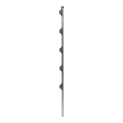 EPCOM INDUSTRIAL - Poste de Paso de 1.2m para Cerca Electrificada.Tubo Galvanizado cal. 18 de 1"Diam. con Tapón y 5 Aisladores Instalados.