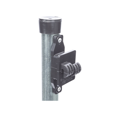 EPCOM INDUSTRIAL - Poste con altura de 1m para cercos eléctricos/ Incluye base multiposicion fabricado 100% con acero galvanizado con 5 aisladores de paso