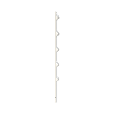EPCOM INDUSTRIAL - Poste con 5 Aisladores de PASO  para Cerca Electrificada. Tubo Galvanizado de 1.2m, cal. 18 de 1" Diam. + Pintura Blanca Aplicación en Polvo.