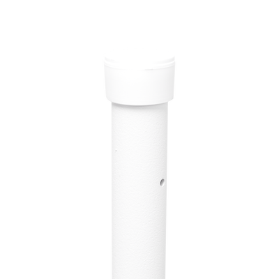 EPCOM INDUSTRIAL - Poste de Esquina Blanco de Acero Galv. de 1.2m para Cerca Electrificada  cal. 18 de 1" Diam. para 5 Aisladores (No incluidos).