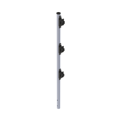 EPCOM INDUSTRIAL - Poste de Paso de 0.75m para Cerca Electrificada. Tubo Galvanizado cal. 18 de 1"Diam. con Tapón y 3 Aisladores Instalados.