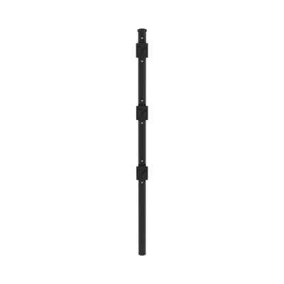 EPCOM INDUSTRIAL - Poste de Paso Negro de 0.75m para Cerca Electrificada. Tubo Galvanizado cal. 18 de 1"Diam. con Tapón y 3 Aisladores Instalados.