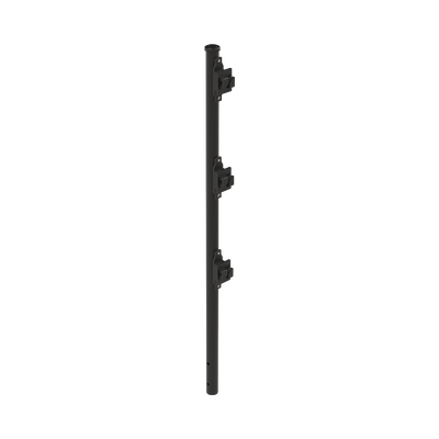 EPCOM INDUSTRIAL - Poste de Paso Negro de 0.75m para Cerca Electrificada. Tubo Galvanizado cal. 18 de 1"Diam. con Tapón y 3 Aisladores Instalados.