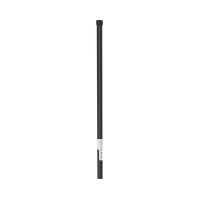 EPCOM INDUSTRIAL - Poste de ESQUINA color Negro para Cerca Electrificada. Tubo Galvanizado cal. 18 de 1" Diam. y 0.8m Alto con Tapón, ideal para 3 aisladores