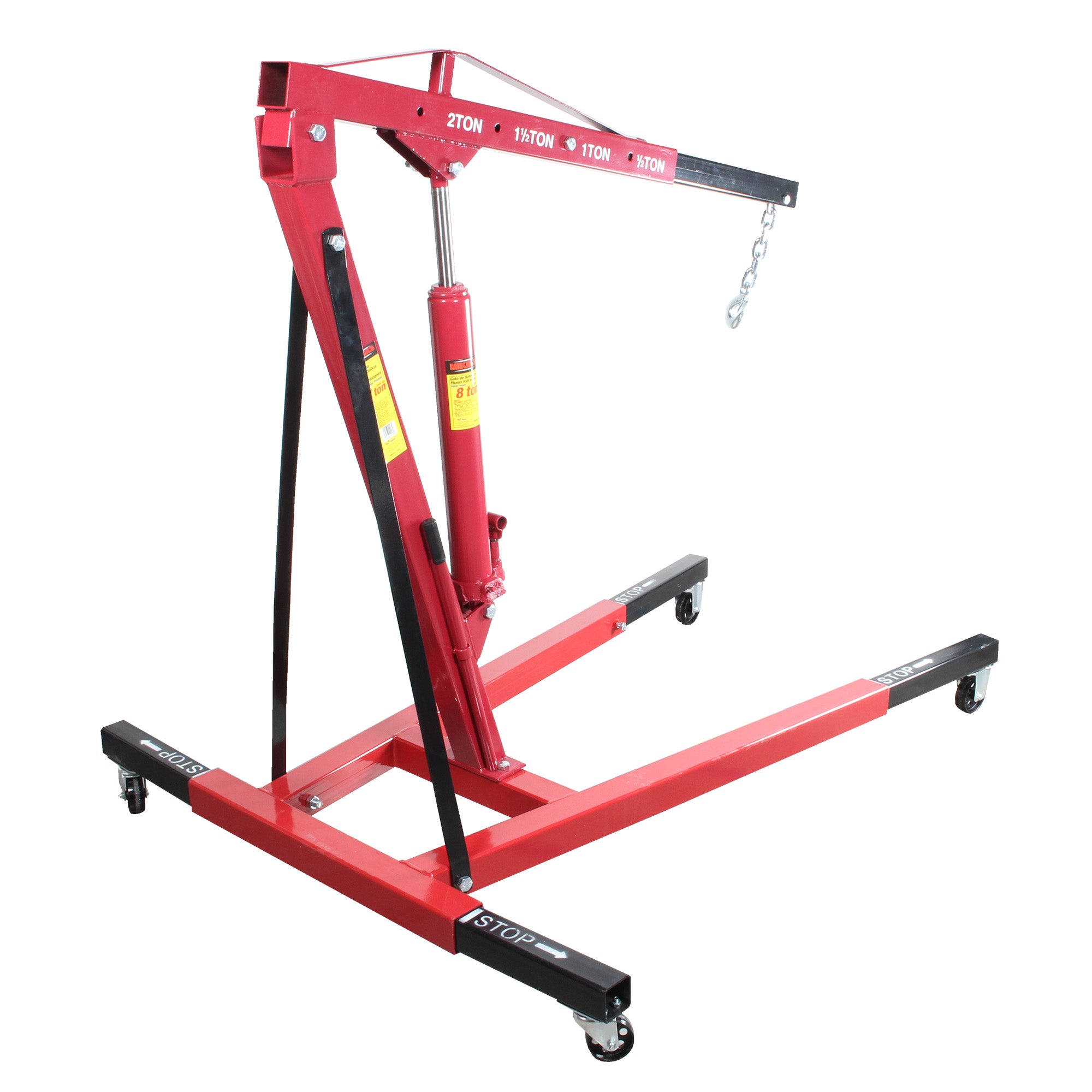 Pluma hidráulica para motor con extensiones (2 ton)