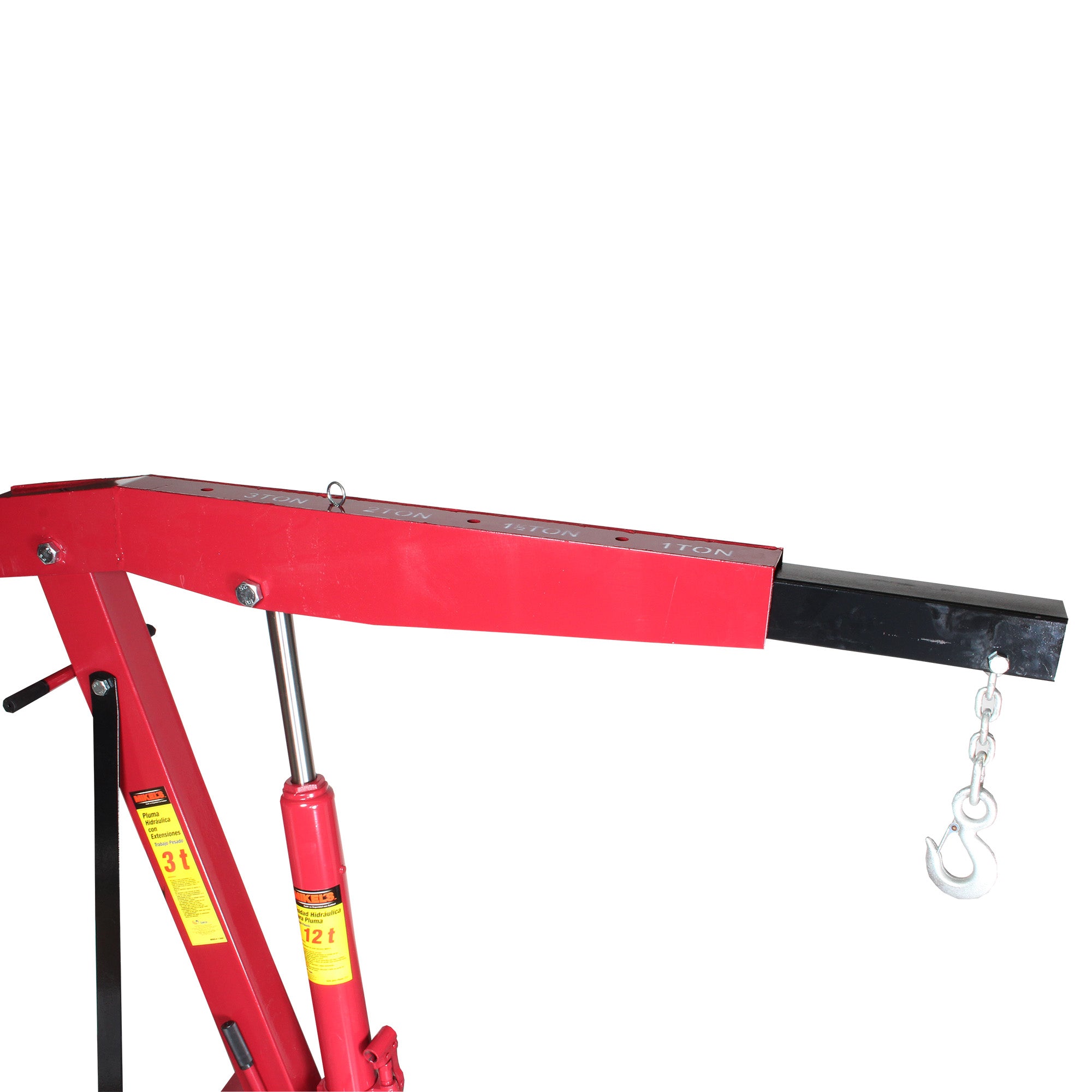 Pluma hidráulica para motor con extensiones frontales (3 ton)