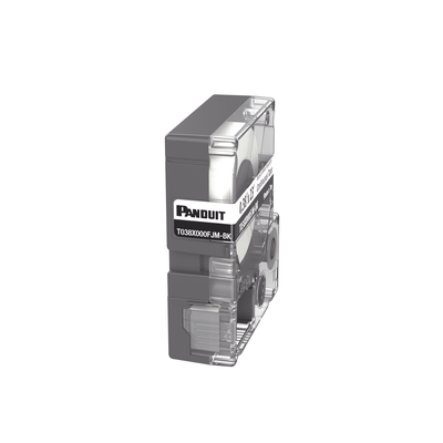 PANDUIT - Casete de Etiquetas de Poliolefina de Cinta Continua, Color Negro Sobre Blanco, Uso Interior/Exterior, 9 mm de Ancho x 7 Metros de Largo (22.97 Pies)