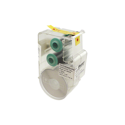 PANDUIT - Casete de Etiquetas de Vinilo de Cinta Continua, Color Negro Sobre Blanco, Uso Interior/Exterior, 19.05 mm de Ancho x 7.6 Metros (24.93 Pies) de Largo