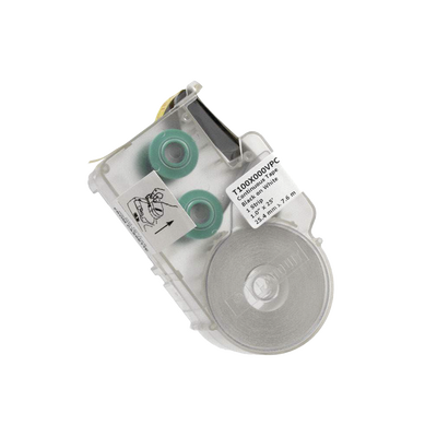PANDUIT - Casete de Etiquetas de Vinilo de Cinta Continua, Color Negro Sobre Blanco, Uso Interior/Exterior, 25.4 mm de Ancho x 7.6 Metros de Largo (24.93 Pies)