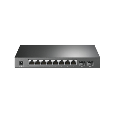 TP-LINK - Switch PoE JetStream Administrable 8 puertos 10/100/1000 Mbps + 2 puertos SFP, 8 puertos PoE, 61W