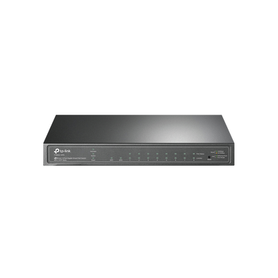 TP-LINK - Switch PoE JetStream Administrable 8 puertos 10/100/1000 Mbps + 2 puertos SFP, 8 puertos PoE, 61W