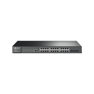 TP-LINK - Switch JetStream Gigabit administrable Capa 2, 24 puertos 10/100/1000 Mbps + 4 puertos SFP