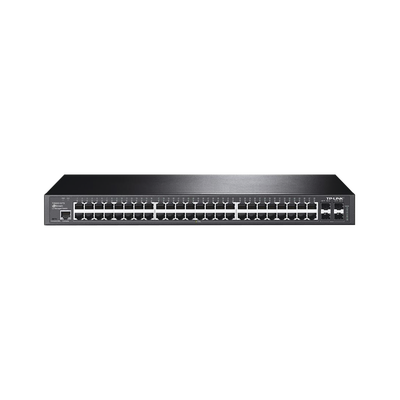 TP-LINK - Switch JetStream Gigabit administrable Capa 2, 48 puertos 10/100/1000 Mbps + 4 puertos SFP