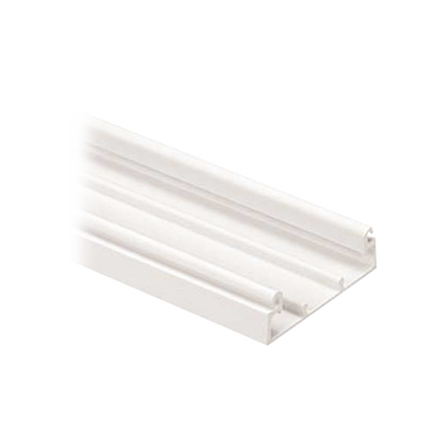 PANDUIT - Base para canaleta T-45, de PVC rígido, con orificios perforados para montaje, 60.3 x 18.5 x 2400 mm, Color Blanco Mate