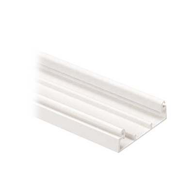 PANDUIT - Base para canaleta T-45, de PVC rígido, con cinta adhesiva y orificios pre-perforados para montaje, 60.3 x 18.5 x 2400 mm, Color Blanco Mate