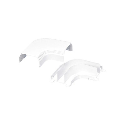 PANDUIT - Curva de radio controlado, para uso con canaleta T45, Material PVC Rígido, Color Blanco Mate