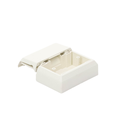 PANDUIT - Caja Superficial Con Bisagras de Instalación a Presión, Para Canaletas T45, Material PVC Rígido, Color Blanco Mate