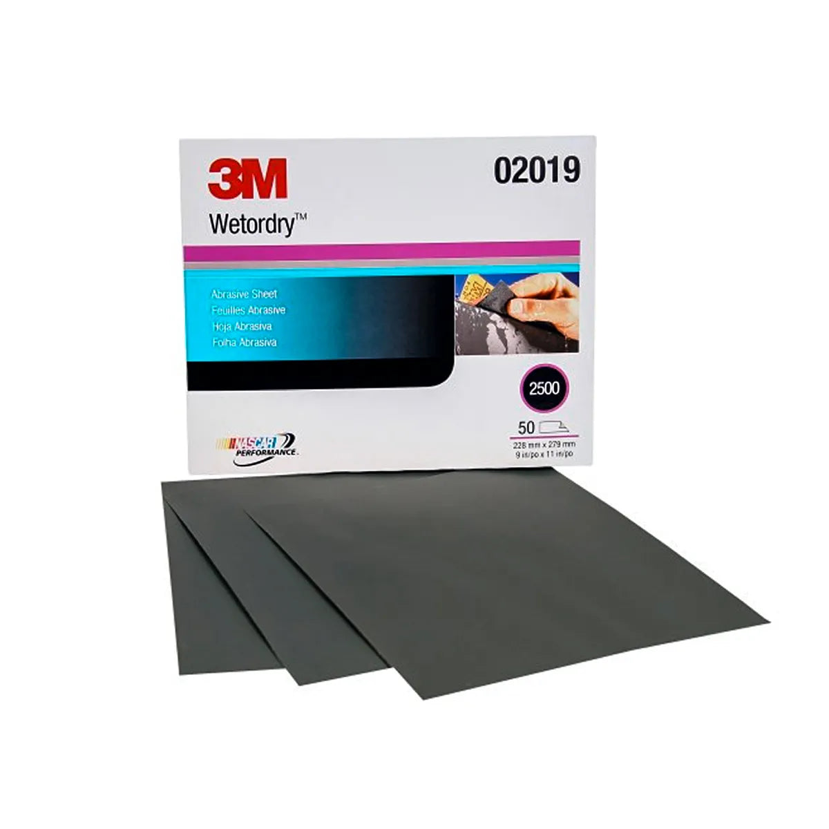 Lija De Agua 9"X11" Microfina G2500 Pintura-Pasta-Metal-Vidrio-No Ferroso (Imperial Wetordry)