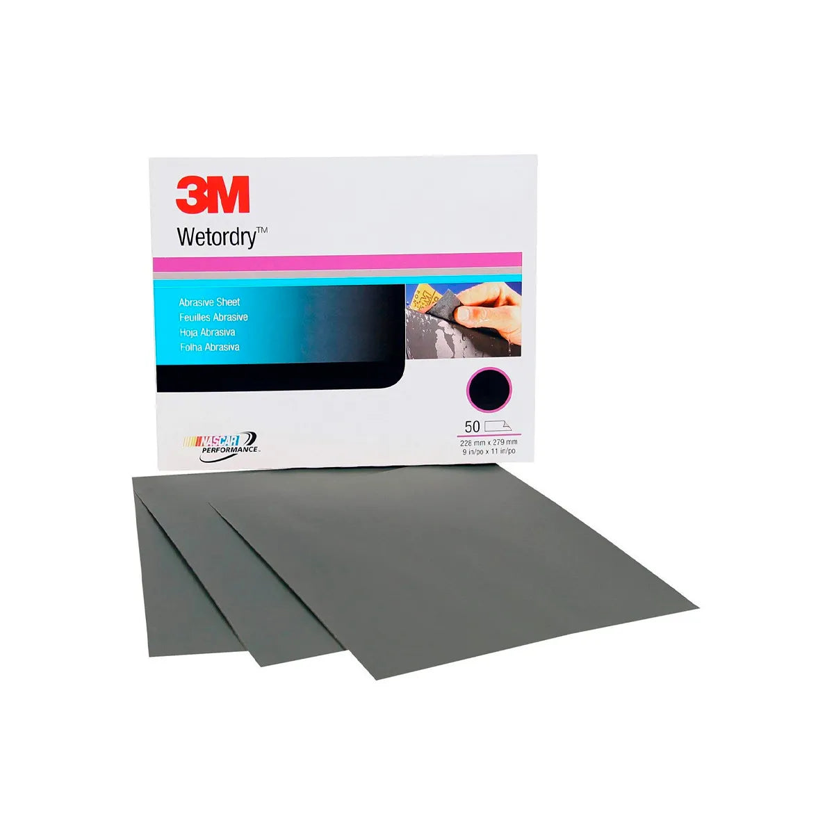 Lija De Agua 9"X11" Microfina G1000 Pintura-Pasta-Metal-Vidrio-No Ferroso (Imperial Wetordry)