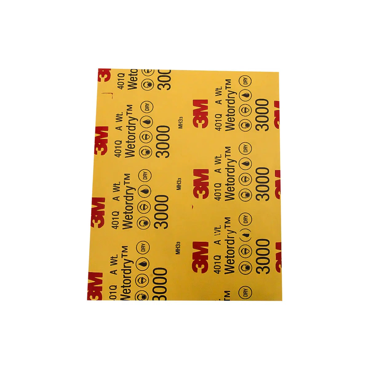 Lija De Agua 9"X11" Microfina G3000 Pintura-Pasta-Metal-Vidrio-No Ferroso (Imperial Wetordry)