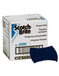 Almohadilla De Fibra Azul Grano Fino Ergonomica 3.7/8"X5.1/2"X1/4" (Scotch-Brite Professional)
