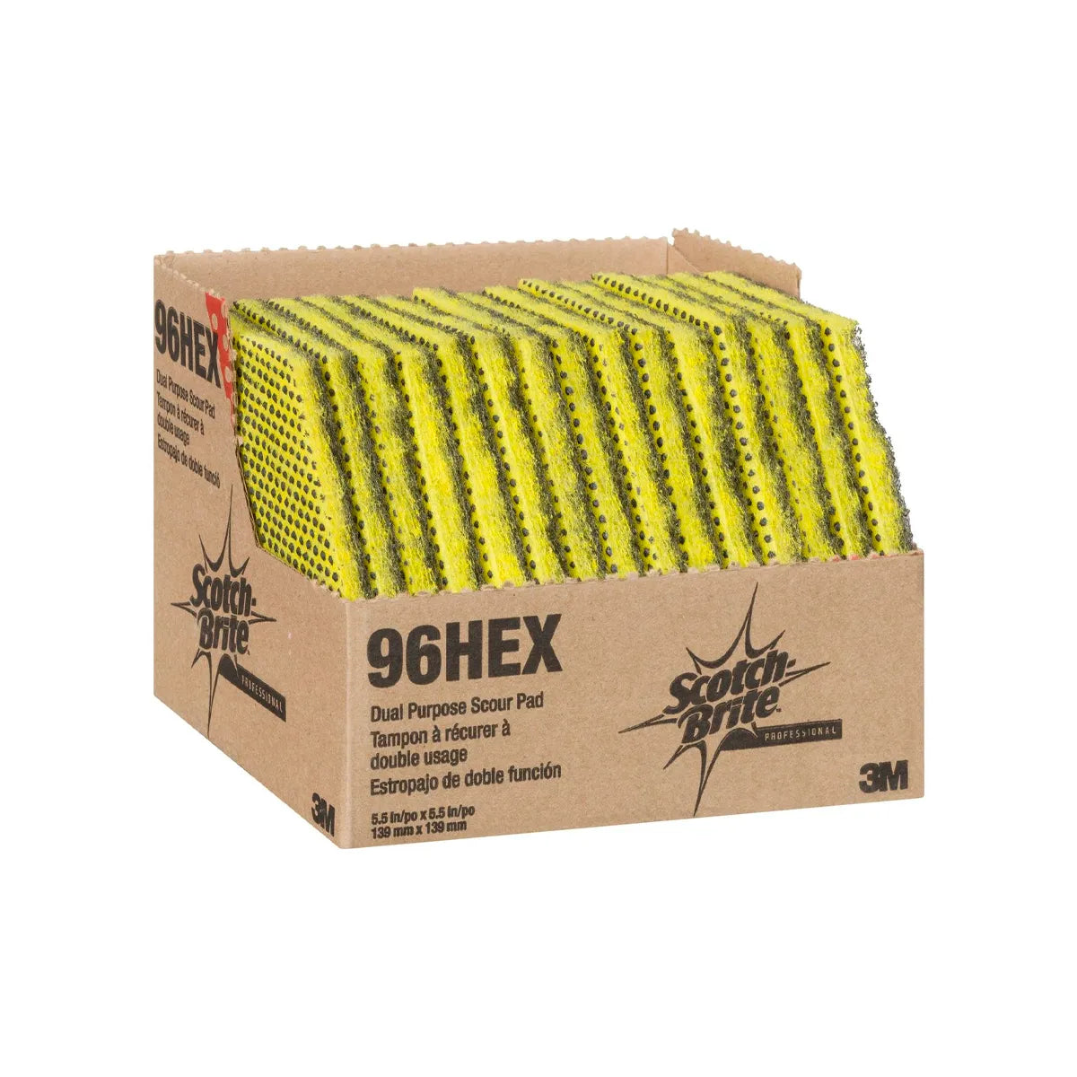 Almohadilla De Fibraesponja Hexagonal 5.8" Con Puntos Abrasivos Limpieza Profesional