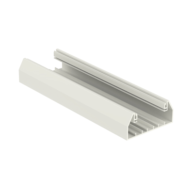 PANDUIT - Base para canaleta T-70, de PVC rígido, con orificios perforados para montaje, 103.3 x 44.9 x 2400 mm, Color Blanco Mate
