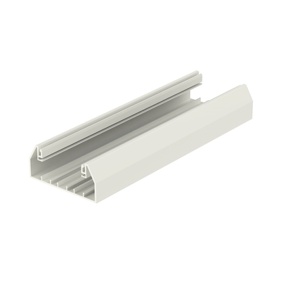 PANDUIT - Base para canaleta T-70, de PVC rígido, con orificios perforados para montaje, 103.3 x 44.9 x 2400 mm, Color Blanco Mate