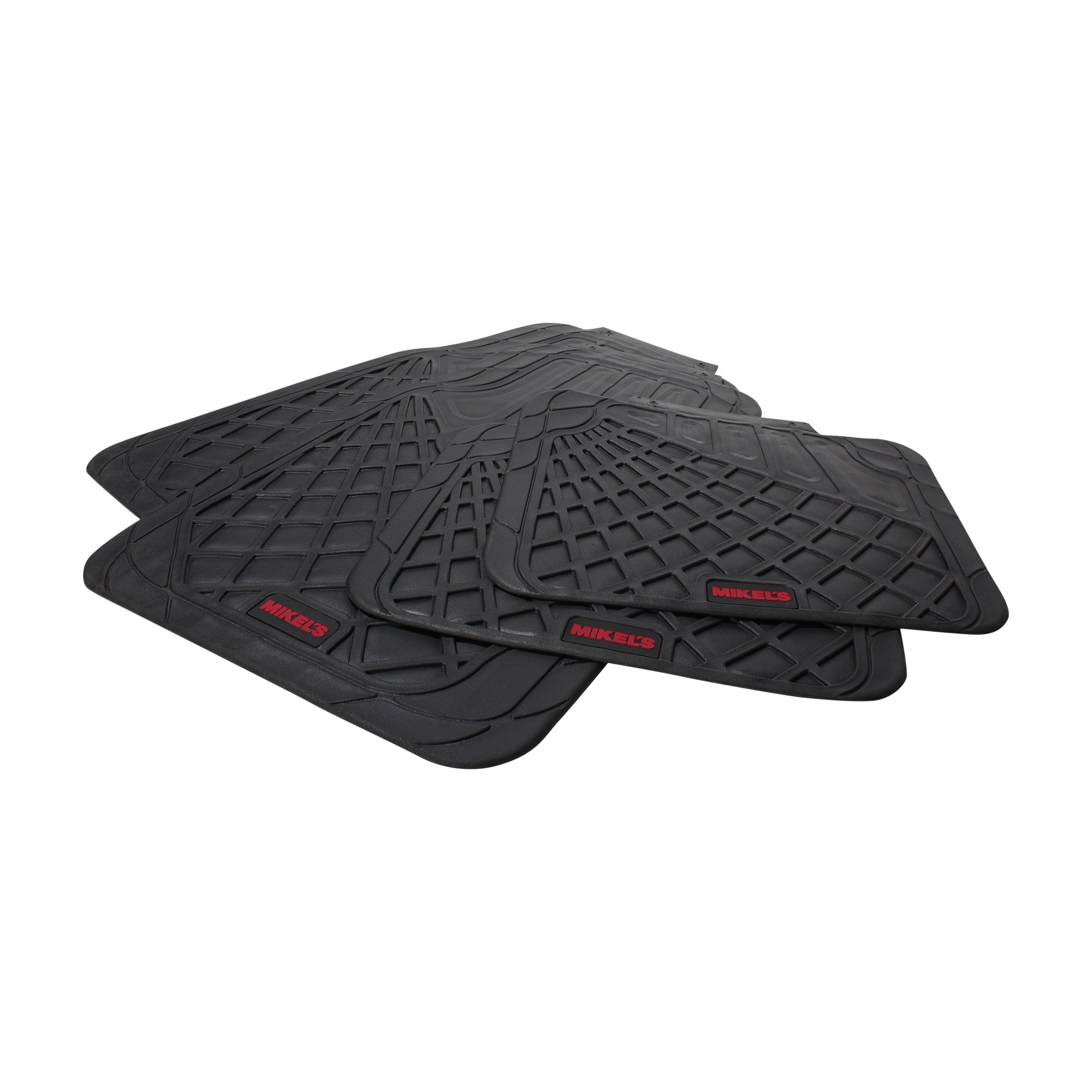 Tapetes para auto de hule, negro de lujo