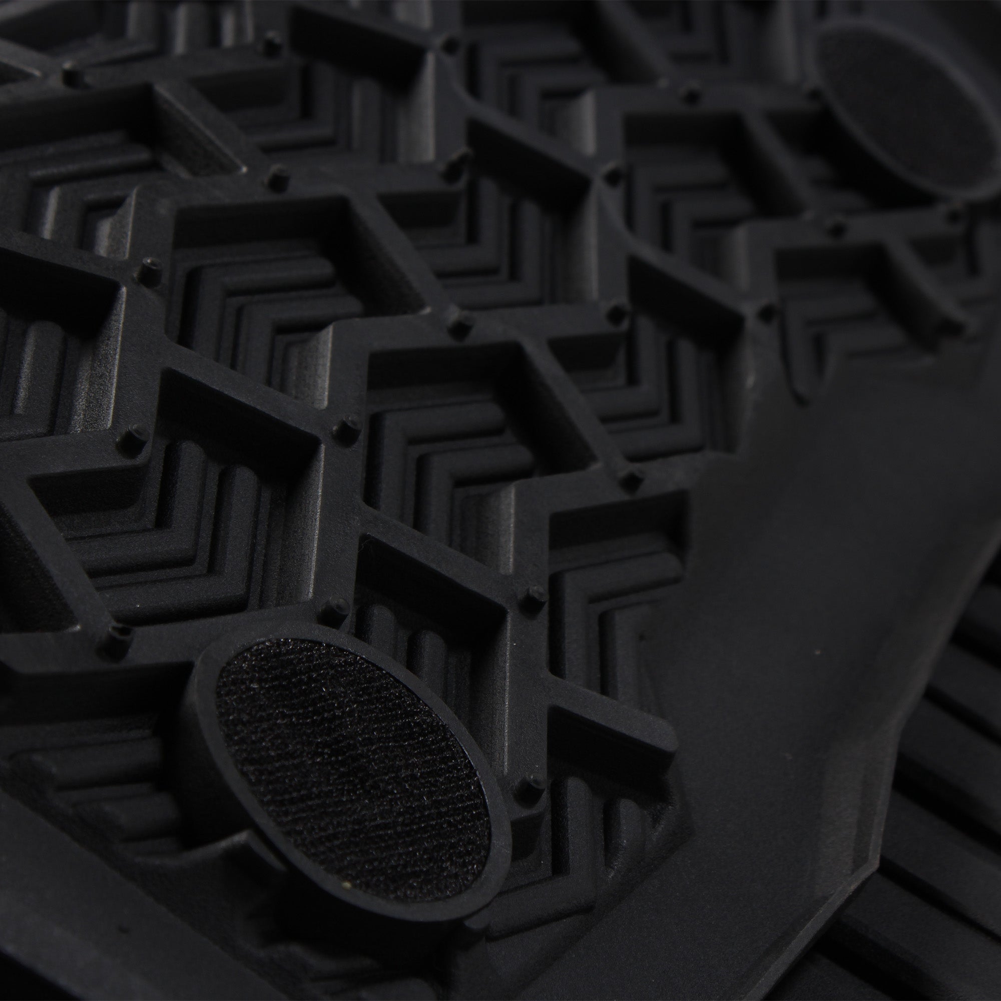 Tapete para auto de hule, negro con velcro