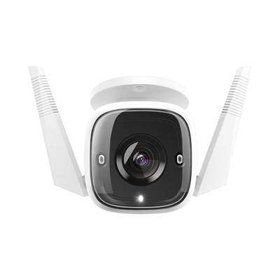 TP-LINK - Cámara IP Wi-Fi para exterior, 3 megapixel, audio doble vía, visión nocturna, notificación Push, acepta memoria Micro SD de para grabación.