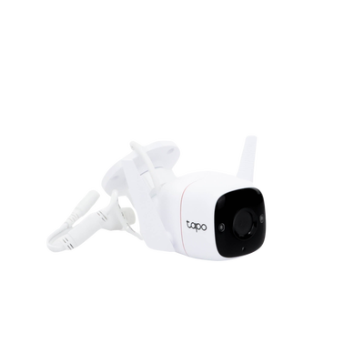 TP-LINK - Cámara IP Wi-Fi para exterior, 3 megapixel, audio doble vía, visión nocturna, notificación Push, acepta memoria Micro SD de para grabación.