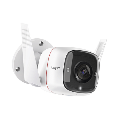 TP-LINK - Cámara IP Wi-Fi para exterior, 3 megapixel, audio doble vía, visión nocturna, notificación Push, acepta memoria Micro SD de para grabación.