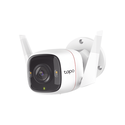 TP-LINK - Cámara IP 4 Megapixel (2K) / Lente 3.18 mm / Wi-Fi / 30 mts IR / Exterior IP66 / Audio Bidireccional / Micro SD  hasta 256 GB / Compatible con Google y Alexa