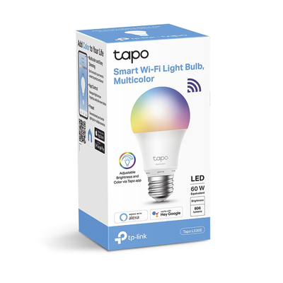 TP-LINK - Foco WIFI Multicolor, Intensidad/color regulables, Comandos de voz Alexa/Assisten