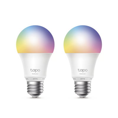 TP-LINK - Kit 2 Focos WIFI Multicolor, Intensidad y Color Regulables, Comandos de Voz Mediante Amazon Alexa/Google Assisten
