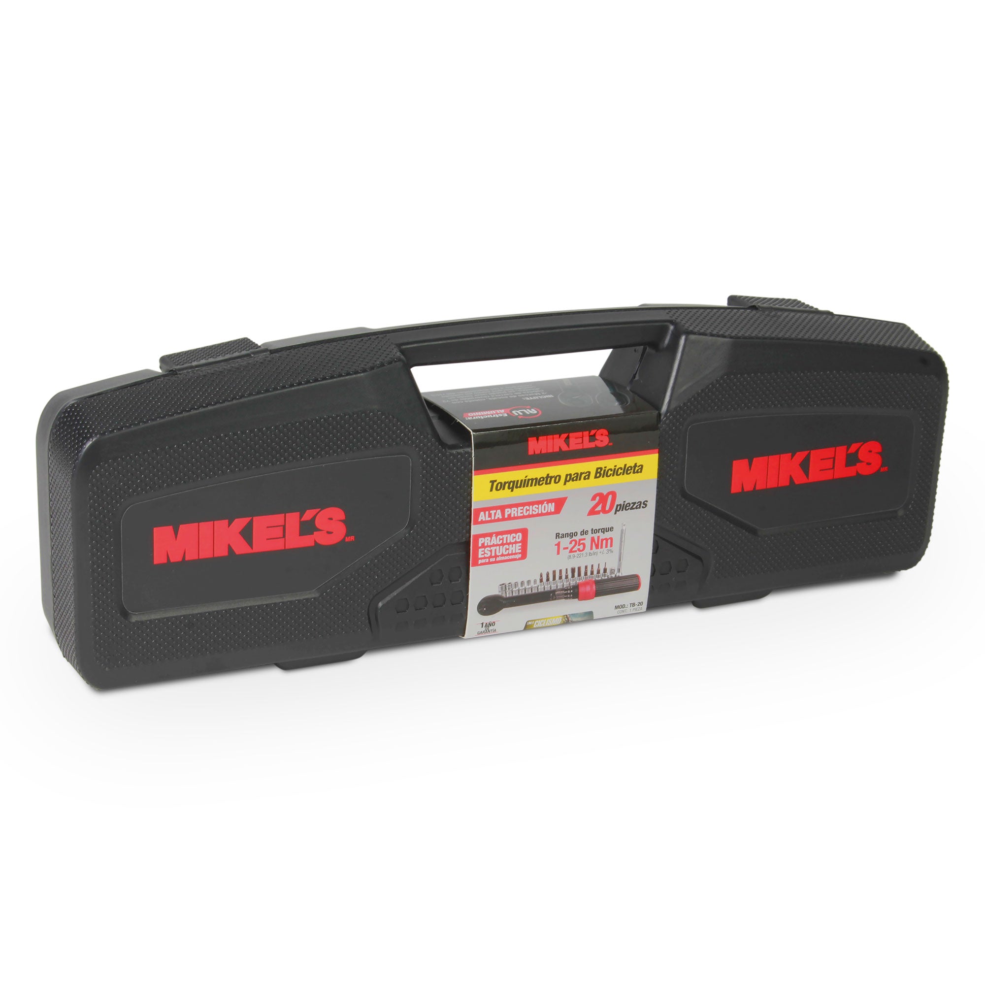 Torquímetro para bicicleta (set 20 pzas), (1/4" 1-25 Nm)