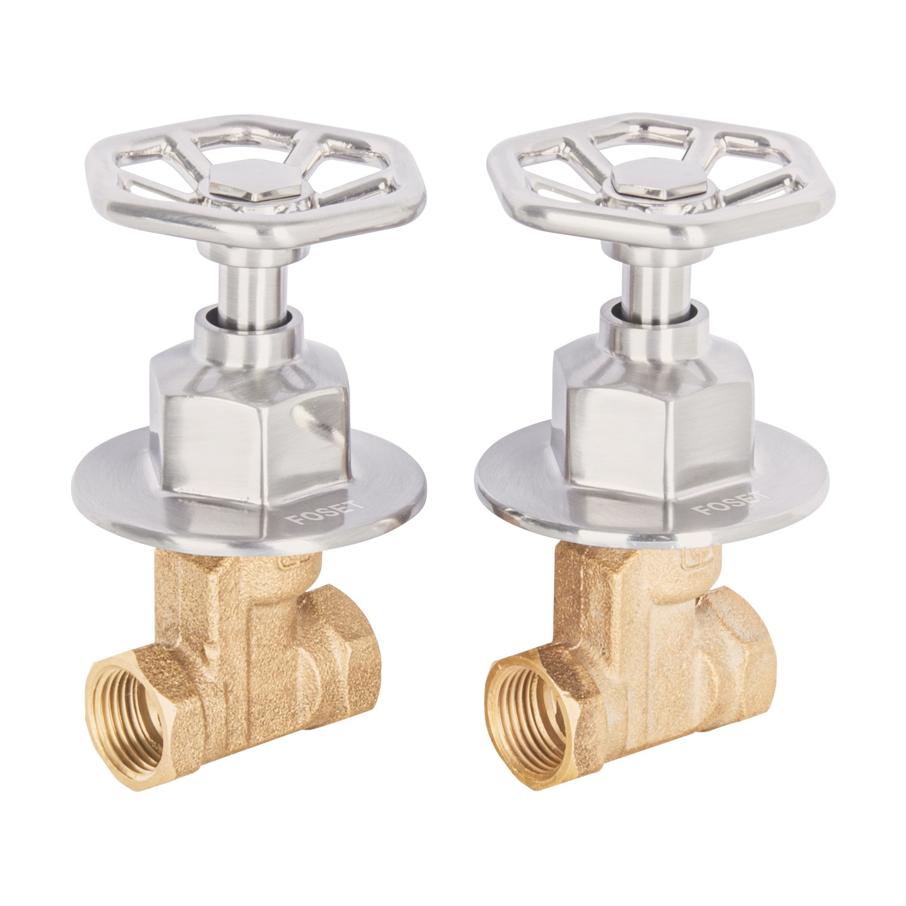 Juego llaves empotrar roscables, volante satin, Tubig