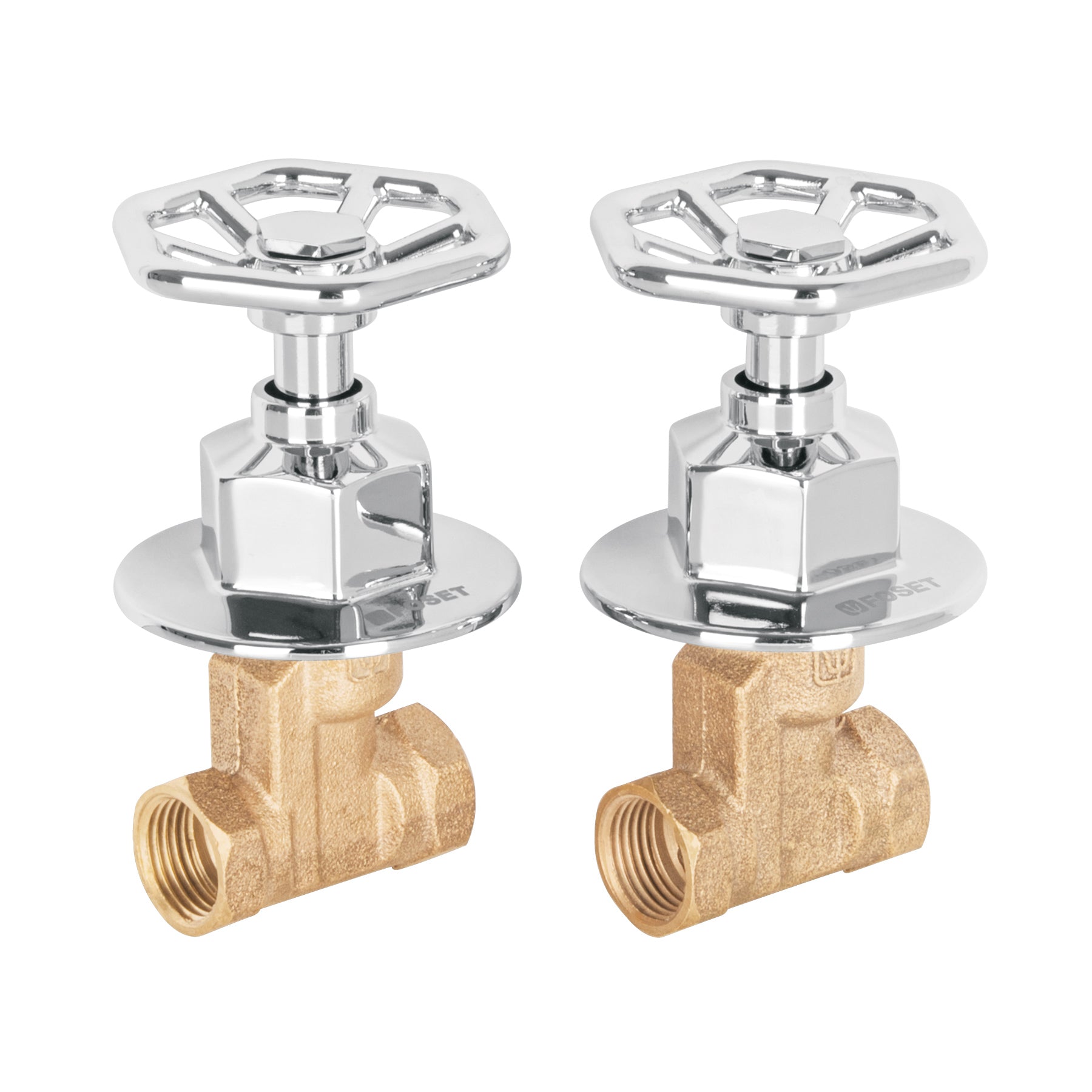Juego llaves empotrar roscables, volante cromo, Tubig