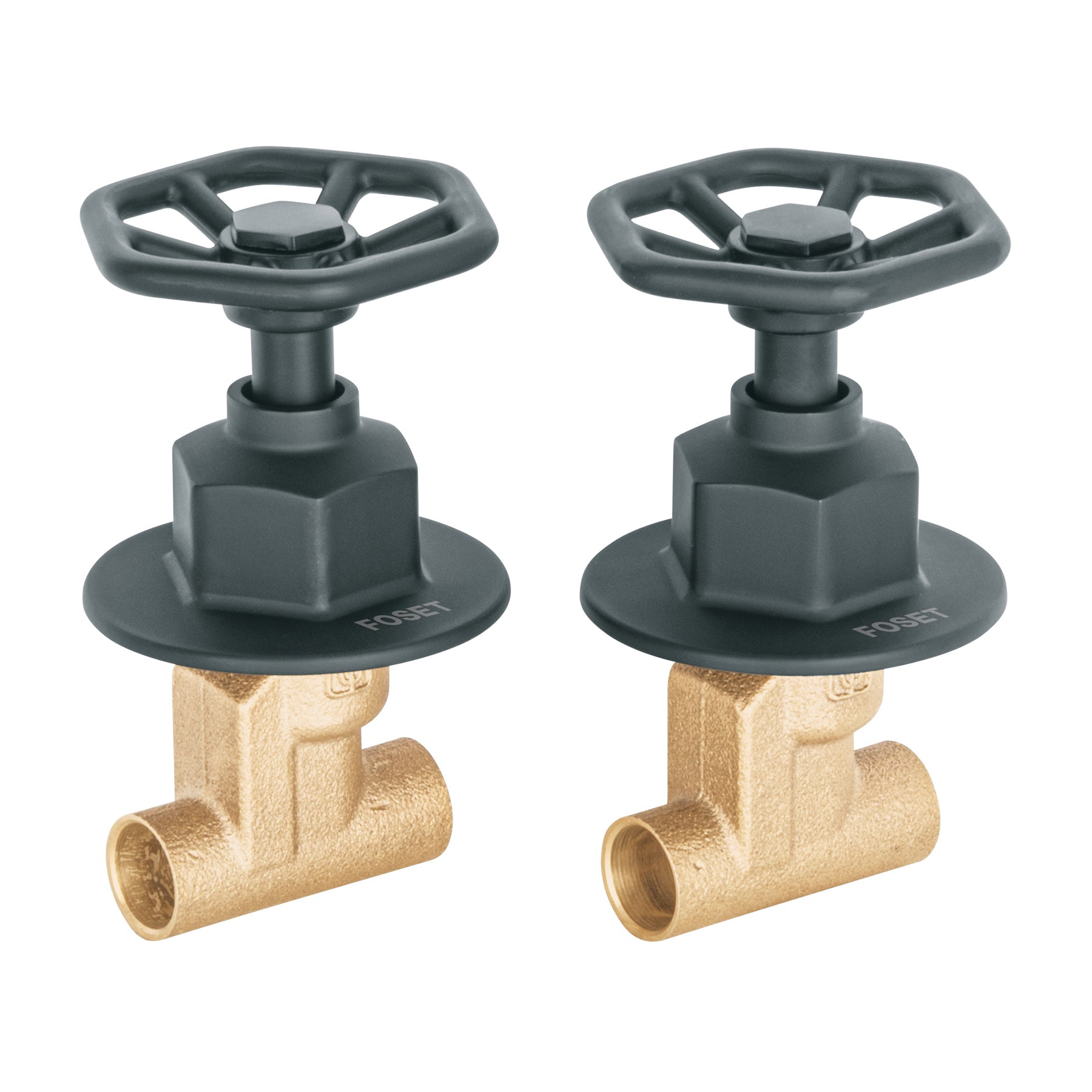Juego llaves empotrar soldables, volante negro, Tubig
