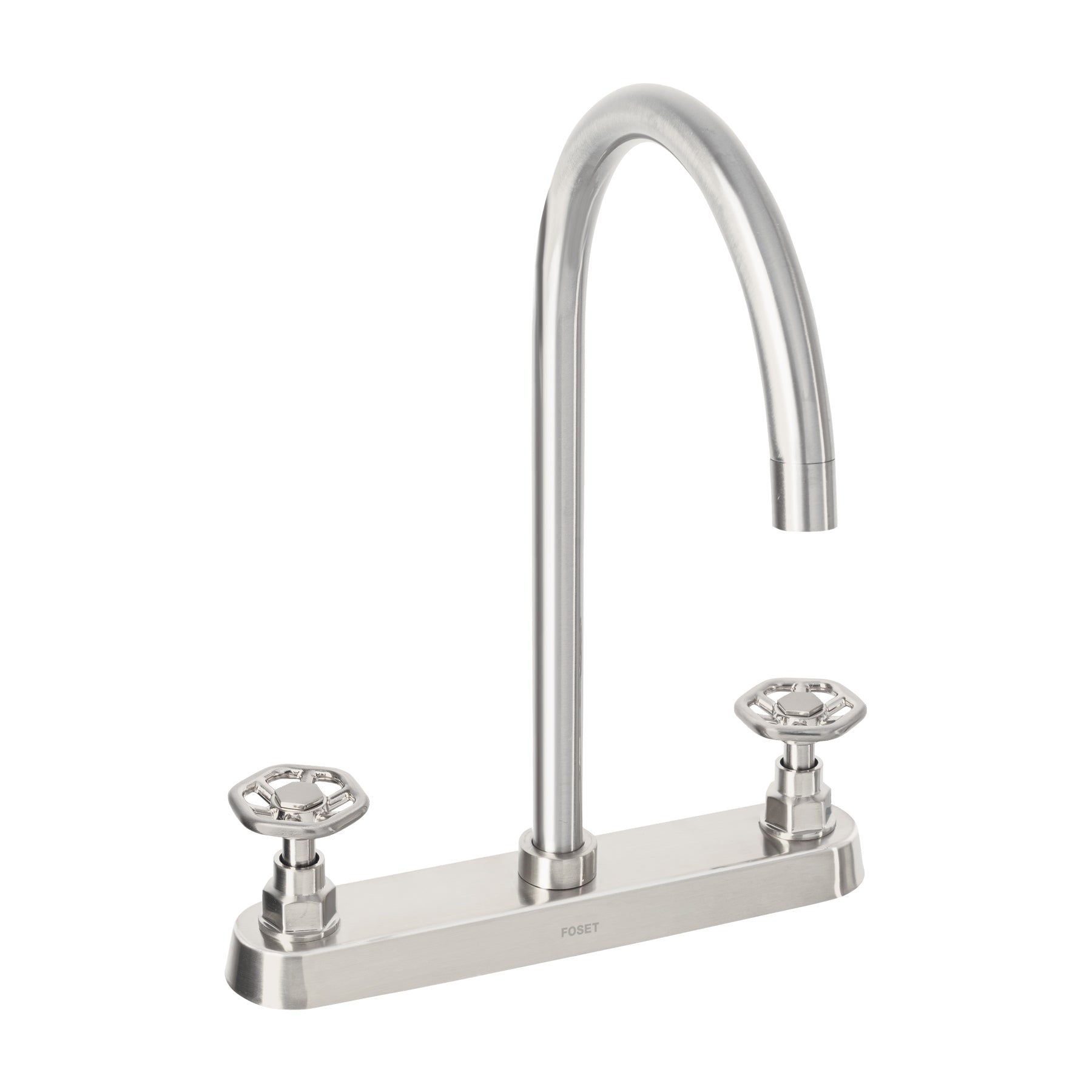 Mezcladora para fregadero, manerales redondos,satin, Tubig
