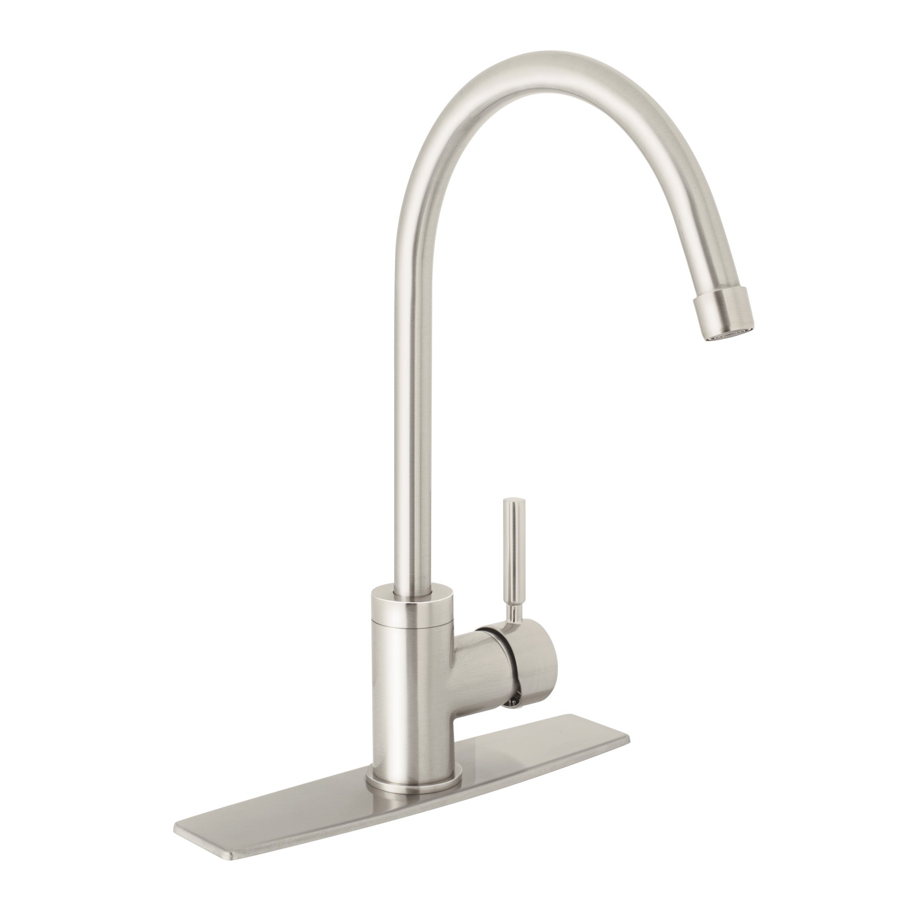 Monomando para fregadero, cuello alto, satin, Foset Tubig