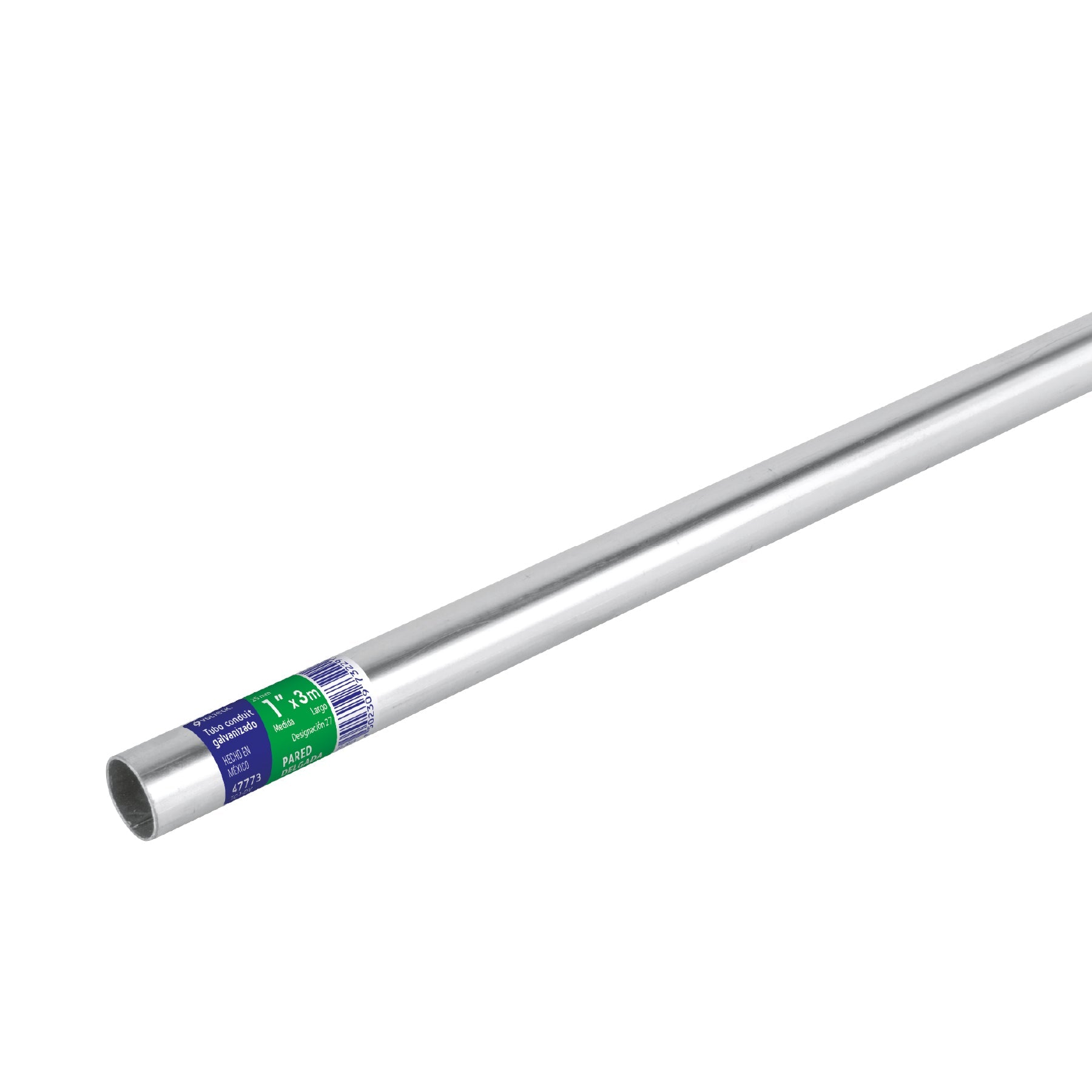 Tubo Conduit 1' pared delgada (1.6 mm), et. verde, 3 m