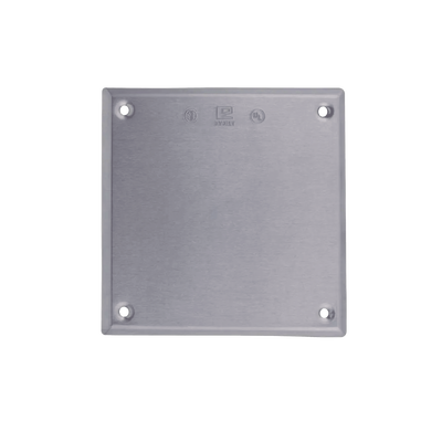 RAWELT - Tapa cuadrada ciega de aluminio para caja cuadrada.