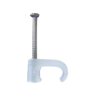 THORSMAN - Grapa para cable plano de 3mm color transparente (100pzs)