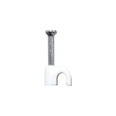 THORSMAN - Grapa para cable redondo de 4mm color blanco (100Pzs) (3301-01001)