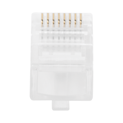 LINKEDPRO BY EPCOM - Bote con 100 Piezas de Plug Modular RJ45 Cat5e sin Blindaje, Chapado de Oro a 30 Micras para Durabilidad Extrema