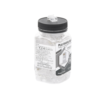 LINKEDPRO BY EPCOM - Bote con 100 Piezas de Plug Modular RJ45 Cat6 sin Blindaje, Chapado de Oro a 30 Micras para Durabilidad Extrema