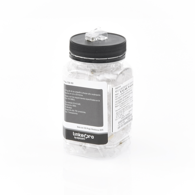 LINKEDPRO BY EPCOM - Bote con 100 Piezas de Plug Modular RJ45 Cat6 sin Blindaje, Chapado de Oro a 30 Micras para Durabilidad Extrema