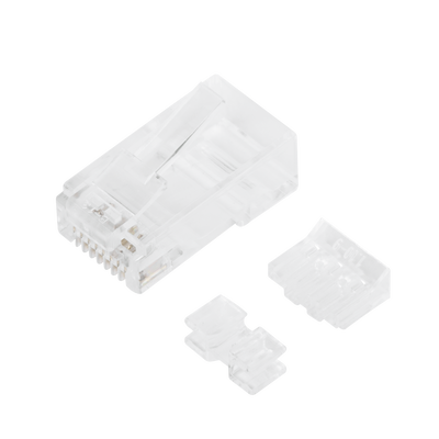 LINKEDPRO BY EPCOM - Bote con 100 Piezas de Plug Modular RJ45 Cat6A Chapado de Oro a 30 Micras para Durabilidad Extrema